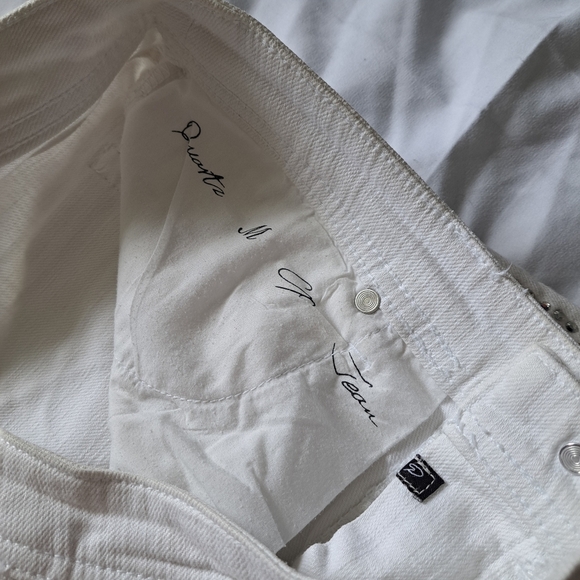 Chico's | White rhinestone details women's Capri jeans size 1 - Picture 14 of 14